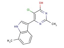 5-chloro-2-methyl-6-(7-methyl-1H-indol-3-yl)pyrimidin-4-ol
