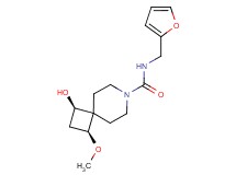 (1R*,3S*)-N-(2-furylmethyl)-1-hydroxy-3-methoxy-7-azaspiro[3.5]nonane-7-carboxamide