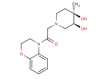(3S*,4R*)-1-[2-(2,3-dihydro-4H-1,4-benzoxazin-4-yl)-2-oxoethyl]-4-methylpiperidine-3,4-diol
