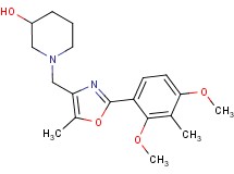 1-{[2-(2,4-dimethoxy-3-methylphenyl)-5-methyl-1,3-oxazol-4-yl]methyl}piperidin-3-ol
