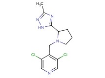 3,5-dichloro-4-{[2-(3-methyl-1H-1,2,4-triazol-5-yl)pyrrolidin-1-yl]methyl}pyridine