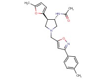 N-((3S*,4R*)-4-(5-methyl-2-furyl)-1-{[3-(4-methylphenyl)-5-isoxazolyl]methyl}-3-pyrrolidinyl)acetamide