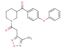 {1-[(4-methyl-1,2,5-oxadiazol-3-yl)acetyl]-3-piperidinyl}(4-phenoxyphenyl)methanone