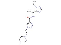 N-[1-(1-ethyl-1H-1,2,4-triazol-5-yl)ethyl]-1-(2-piperazin-1-ylethyl)-1H-1,2,3-triazole-4-carboxamide