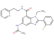 5-(acetylamino)-1-ethyl-2-(2-fluorophenyl)-N-[2-(2-pyridinyl)ethyl]-1H-benzimidazole-7-carboxamide