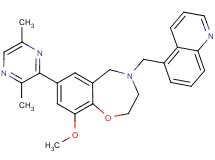 7-(3,6-dimethyl-2-pyrazinyl)-9-methoxy-4-(5-quinolinylmethyl)-2,3,4,5-tetrahydro-1,4-benzoxazepine