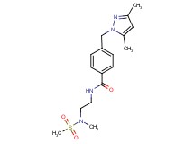 4-[(3,5-dimethyl-1H-pyrazol-1-yl)methyl]-N-{2-[methyl(methylsulfonyl)amino]ethyl}benzamide