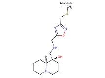 (1R,9aR)-1-{[({3-[(methylthio)methyl]-1,2,4-oxadiazol-5-yl}methyl)amino]methyl}octahydro-2H-quinolizin-1-ol