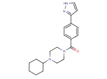 1-cyclohexyl-4-[4-(1H-pyrazol-3-yl)benzoyl]piperazine