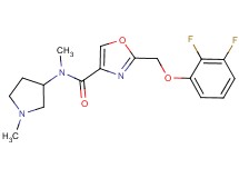 2-[(2,3-difluorophenoxy)methyl]-N-methyl-N-(1-methyl-3-pyrrolidinyl)-1,3-oxazole-4-carboxamide