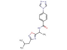 N-[1-(3-isobutyl-1,2,4-oxadiazol-5-yl)ethyl]-4-(4H-1,2,4-triazol-4-yl)benzamide