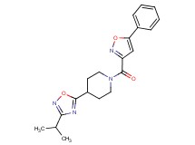 4-(3-isopropyl-1,2,4-oxadiazol-5-yl)-1-[(5-phenyl-3-isoxazolyl)carbonyl]piperidine