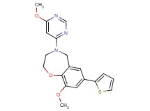 9-methoxy-4-(6-methoxypyrimidin-4-yl)-7-(2-thienyl)-2,3,4,5-tetrahydro-1,4-benzoxazepine