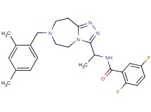 N-{1-[7-(2,4-dimethylbenzyl)-6,7,8,9-tetrahydro-5H-[1,2,4]triazolo[4,3-d][1,4]diazepin-3-yl]ethyl}-2,5-difluorobenzamide
