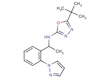 5-tert-butyl-N-{1-[2-(1H-pyrazol-1-yl)phenyl]ethyl}-1,3,4-oxadiazol-2-amine