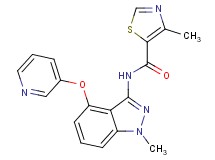 4-methyl-N-[1-methyl-4-(pyridin-3-yloxy)-1H-indazol-3-yl]-1,3-thiazole-5-carboxamide