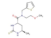 (4S*,6R*)-N-(2-methoxyethyl)-6-methyl-N-(2-thienylmethyl)-2-thioxohexahydropyrimidine-4-carboxamide