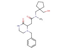 2-(1-benzyl-3-oxo-2-piperazinyl)-N-{[1-(hydroxymethyl)cyclopentyl]methyl}-N-methylacetamide