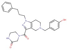 4-{[5-(4-hydroxybenzyl)-1-(3-phenylpropyl)-4,5,6,7-tetrahydro-1H-pyrazolo[4,3-c]pyridin-3-yl]carbonyl}-2-piperazinone