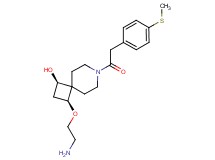 (1R*,3S*)-3-(2-aminoethoxy)-7-{[4-(methylthio)phenyl]acetyl}-7-azaspiro[3.5]nonan-1-ol