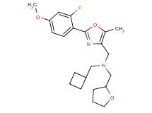 (cyclobutylmethyl){[2-(2-fluoro-4-methoxyphenyl)-5-methyl-1,3-oxazol-4-yl]methyl}(tetrahydro-2-furanylmethyl)amine