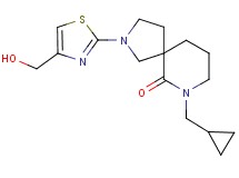 7-(cyclopropylmethyl)-2-[4-(hydroxymethyl)-1,3-thiazol-2-yl]-2,7-diazaspiro[4.5]decan-6-one