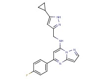N-[(5-cyclopropyl-1H-pyrazol-3-yl)methyl]-5-(4-fluorophenyl)pyrazolo[1,5-a]pyrimidin-7-amine