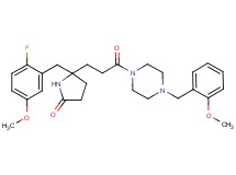 5-(2-fluoro-5-methoxybenzyl)-5-{3-[4-(2-methoxybenzyl)-1-piperazinyl]-3-oxopropyl}-2-pyrrolidinone