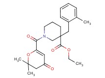 ethyl 1-[(2,2-dimethyl-4-oxo-3,4-dihydro-2H-pyran-6-yl)carbonyl]-3-(2-methylbenzyl)-3-piperidinecarboxylate