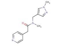 N-methyl-N-[(1-methyl-1H-pyrazol-4-yl)methyl]-2-pyridin-4-ylacetamide