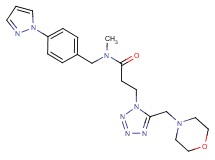 N-methyl-3-[5-(4-morpholinylmethyl)-1H-tetrazol-1-yl]-N-[4-(1H-pyrazol-1-yl)benzyl]propanamide