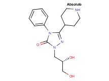 2-[(2S)-2,3-dihydroxypropyl]-4-phenyl-5-(4-piperidinyl)-2,4-dihydro-3H-1,2,4-triazol-3-one hydrochloride