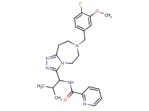 N-{1-[7-(4-fluoro-3-methoxybenzyl)-6,7,8,9-tetrahydro-5H-[1,2,4]triazolo[4,3-d][1,4]diazepin-3-yl]-2-methylpropyl}-2-pyridinecarboxamide