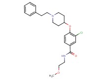 3-chloro-N-(2-methoxyethyl)-4-{[1-(2-phenylethyl)-4-piperidinyl]oxy}benzamide