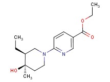 ethyl 6-[(3S*,4R*)-3-ethyl-4-hydroxy-4-methylpiperidin-1-yl]nicotinate