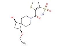2-{[(1S*,3R*)-1-ethoxy-3-hydroxy-7-azaspiro[3.5]non-7-yl]carbonyl}thiophene-3-sulfonamide