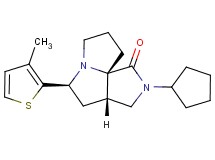 (3aS*,5S*,9aS*)-2-cyclopentyl-5-(3-methyl-2-thienyl)hexahydro-7H-pyrrolo[3,4-g]pyrrolizin-1(2H)-one