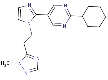 2-cyclohexyl-5-{1-[2-(1-methyl-1H-1,2,4-triazol-5-yl)ethyl]-1H-imidazol-2-yl}pyrimidine