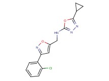 N-{[3-(2-chlorophenyl)isoxazol-5-yl]methyl}-5-cyclopropyl-1,3,4-oxadiazol-2-amine