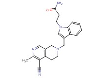 3-{3-[(5-cyano-6-methyl-3,4-dihydro-2,7-naphthyridin-2(1H)-yl)methyl]-1H-indol-1-yl}propanamide