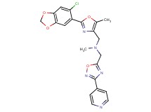 1-[2-(6-chloro-1,3-benzodioxol-5-yl)-5-methyl-1,3-oxazol-4-yl]-N-methyl-N-{[3-(4-pyridinyl)-1,2,4-oxadiazol-5-yl]methyl}methanamine