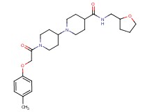 1'-[(4-methylphenoxy)acetyl]-N-(tetrahydro-2-furanylmethyl)-1,4'-bipiperidine-4-carboxamide