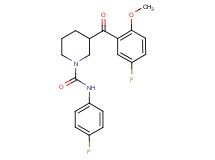 3-(5-fluoro-2-methoxybenzoyl)-N-(4-fluorophenyl)-1-piperidinecarboxamide