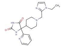 5-{1-[(1-ethyl-1H-imidazol-2-yl)methyl]piperidin-4-yl}-5-pyridin-2-ylimidazolidine-2,4-dione