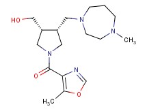 {(3R*,4R*)-4-[(4-methyl-1,4-diazepan-1-yl)methyl]-1-[(5-methyl-1,3-oxazol-4-yl)carbonyl]-3-pyrrolidinyl}methanol
