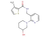 N-{[2-(3-hydroxy-1-piperidinyl)-3-pyridinyl]methyl}-3-methyl-2-thiophenecarboxamide