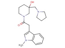 1-[(1-methyl-1H-indol-3-yl)acetyl]-3-(pyrrolidin-1-ylmethyl)piperidin-3-ol