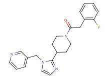 3-[(2-{1-[(2-fluorophenyl)acetyl]piperidin-4-yl}-1H-imidazol-1-yl)methyl]pyridine