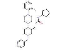 N-cyclopentyl-3-[(3S*,4R*)-4-[4-(2-fluorophenyl)-1-piperazinyl]-1-(4-pyridinylmethyl)-3-piperidinyl]propanamide