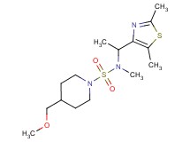 N-[1-(2,5-dimethyl-1,3-thiazol-4-yl)ethyl]-4-(methoxymethyl)-N-methyl-1-piperidinesulfonamide